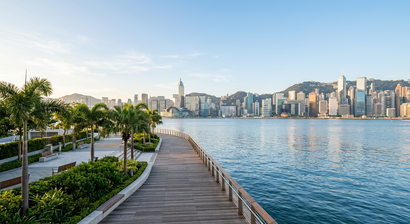 海濱長廊與維港景色